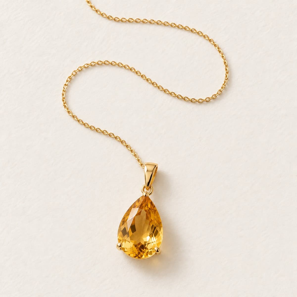 Citrine Drop Pendant